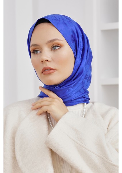 Scarf Jakar Eşarp - Floş Jakar Mermer Eşarp 4258