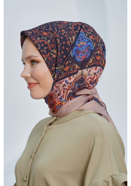 Scarf Diamond Eşarp - Diamond Harmony Black Ipeksi Eşarp 4316