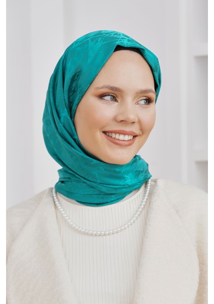 Scarf Jakar Eşarp - Floş Jakar Mermer Eşarp 4258