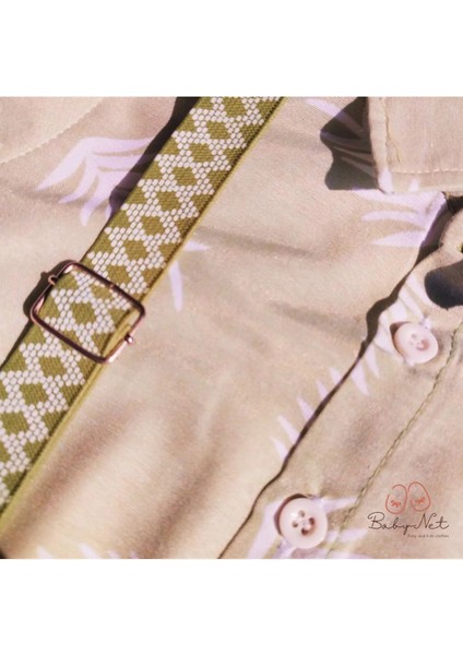 Palmiye Detaylı Askılı 2'li Gömlek Takım modelleri