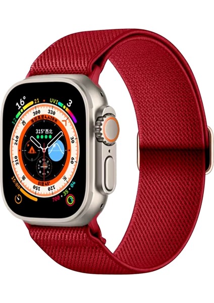 Apple Watch Seri 10 9 8 7 6 Se 5 4 3 2 1 Uyumlu 42-44-45-46-49 mm Esnek Tokalı Bez Kordon