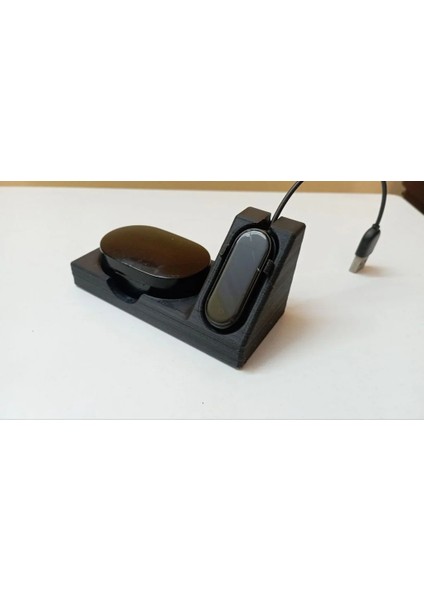 Mi Band 4 Şarj Ünitesi ve Kulaklık Tutucusu Siyah 6479450