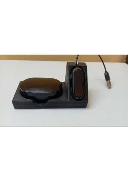 Mi Band 4 Şarj Ünitesi ve Kulaklık Tutucusu Siyah 6479450