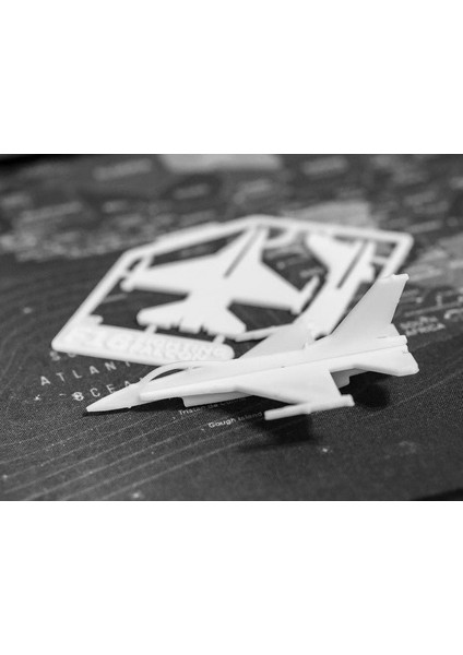F16 Şavaş Uçağı Kart Kit Beyaz 4462185
