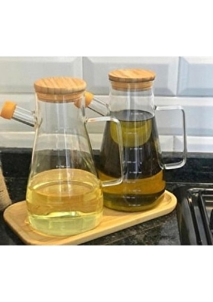 Masterchef Yeni Sezon Yağlık 900 ml Bambu Kapaklı Borosilikat Cam Yağlık Master Yağlık 2li fiyatları