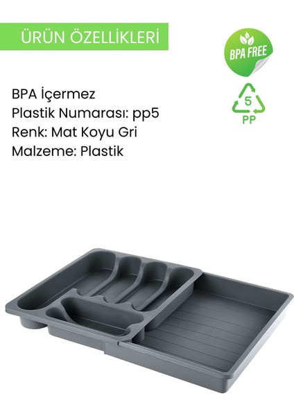 Uzayabilen Ayarlanabilir Pratik Çekmece Içi Kayar Kaşıklık fırsatları