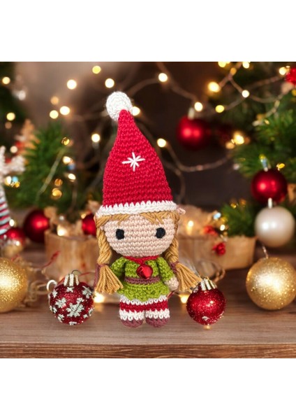 Elf Kız Amigurumi Figür Anahtarlık