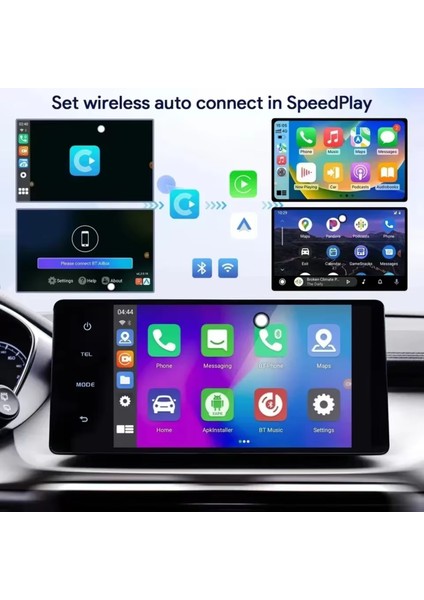 Akıllı Multimedya Kutusu Android 13 16GB Kablosuz Carplay Ai Box Youtube Netflix Google Playstore Wifi