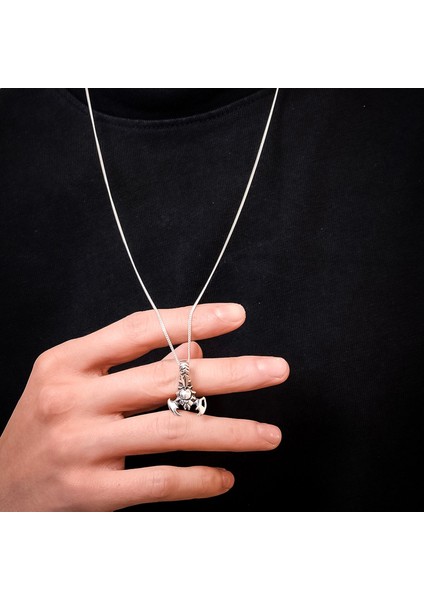Gümüş Akrep Kolye 925 Ayar Gümüş Akrep Figürlü Unisex Kolye fiyatları