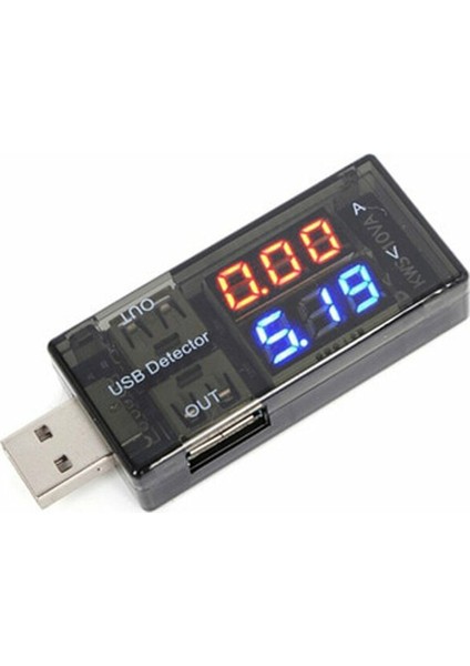 USB Voltmetre, USB Ampermetre, USB Akım Ölçer - Çift USB Çıkışlı