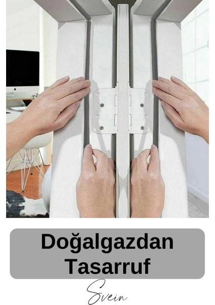 1. Sınıf Gri Kapı Pencere Soğuk Toz Geçirmez İzolasyon Fitili Yapışkanlı Isı Yalıtım 2x1=2 mt