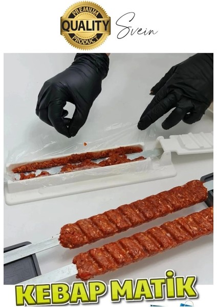 Pratik Kolay Hızlı Adana Urfa Şiş Kebap Yapma Kalıbı Kebapmatik Makinesi Et Hazırlama Aparatı Kutusu