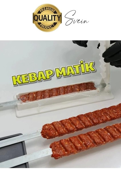Pratik Kolay Hızlı Adana Urfa Şiş Kebap Yapma Kalıbı Kebapmatik Makinesi Et Hazırlama Aparatı Kutusu
