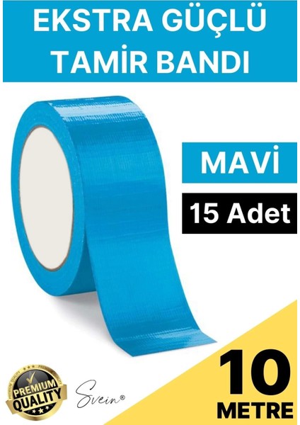 15 Adet 10 mt Mavi Tamir Takviye Kapatıcı Güçlü Onarım Bandı Su Geçirmez Sızdırmaz Dayanıklı Çatlak