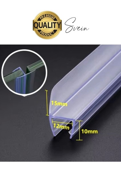 1.2 cm x 1 mt Cam Silikon Şeffaf Kapı Pencere Kenar Koruyucu Ses Soğuk Geçirmez İzolasyon