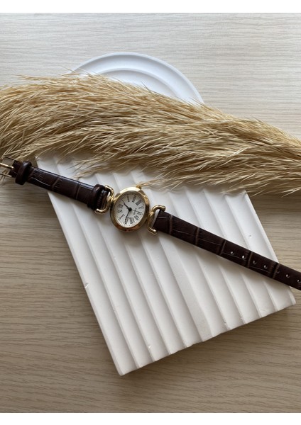 Retro Minimal Deri Kordon Vintage Kadın Kol Saati indirimleri