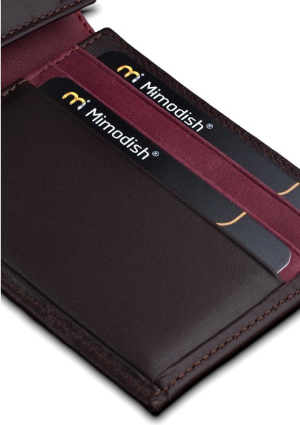 1605 1.Sınıf İşçilik Lüks Hakiki Gerçek Deri Hediye Cüzdan Özel İç Bölümlü Özel Lüks Astarlı Yatay Özel İki Renkli Kahve Bordo Renk Gizli Kartlık Gözlü Gerçek Deri Erkek Cüzdan
