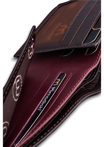 1605 1.Sınıf İşçilik Lüks Hakiki Gerçek Deri Hediye Cüzdan Özel İç Bölümlü Özel Lüks Astarlı Yatay Özel İki Renkli Kahve Bordo Renk Gizli Kartlık Gözlü Gerçek Deri Erkek Cüzdan