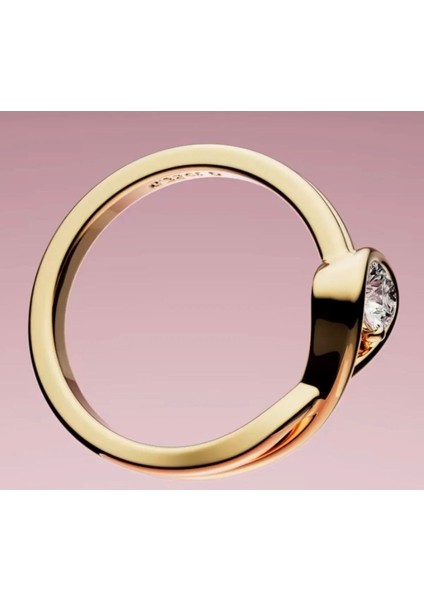 Sonsuz Laboratuvarda Yetiştirilen Pırlanta Tarz Yüzük Gold Renk Yüzük modelleri