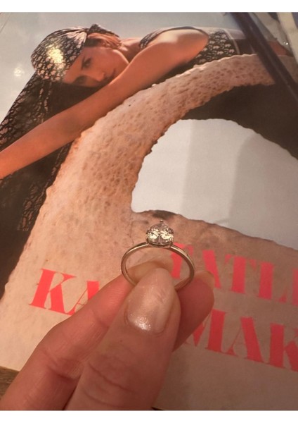 P.ışıltılı Kalp Tektaş Yüzük fiyatları