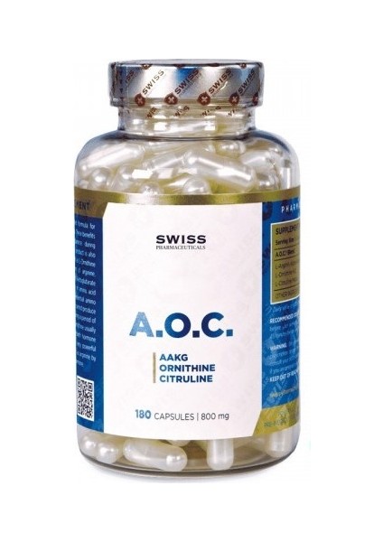 Aoc (Arginine Akg +L-Ornitin Hcl +Citrulline Malate) 180 Kapsül