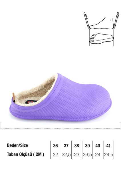 Kışlık Kauçuk Islak Zemine Uygun Ev Bahçe Içi Peluşlu Kadın Terlik fiyatları