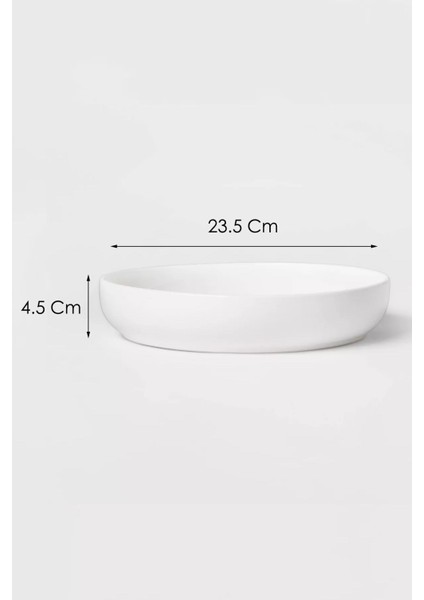 Beyaz porselen 24 cm derin salata ve sunum kasesi, 850 ml, tek parça modelleri