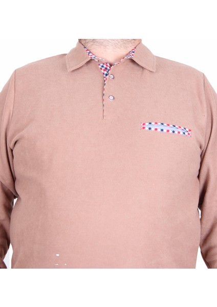 Erkek Büyük Beden Polo Yaka Sweat Flota Cep 24407 S.kahve fiyatları