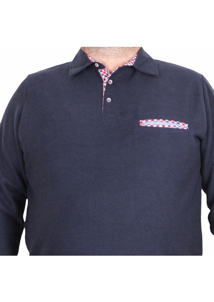 Erkek Büyük Beden Polo Yaka Sweat Flota Cep 24407 Lacıvert fiyatları