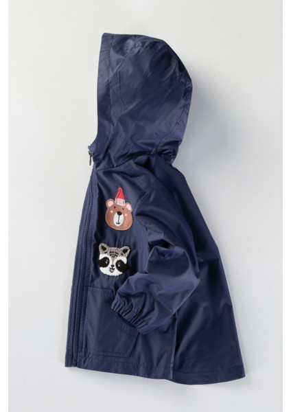 Panda Ayı Desenli Kapşonlu Fermuarlı Pamuk Astarlı Cepli Kız Erkek Bebek Yağmurluk Mont Tulum Çocuk modelleri