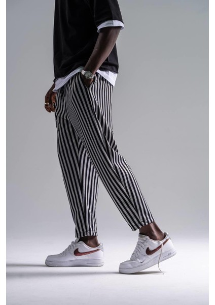 Erkek Zebra Çizgili Baget Pantolon modelleri
