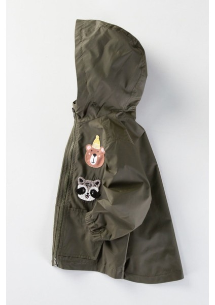 Panda Ayı Desenli Kapşonlu Fermuarlı Pamuk Astarlı Cepli Kız Erkek Bebek Yağmurluk Mont Tulum Çocuk modelleri