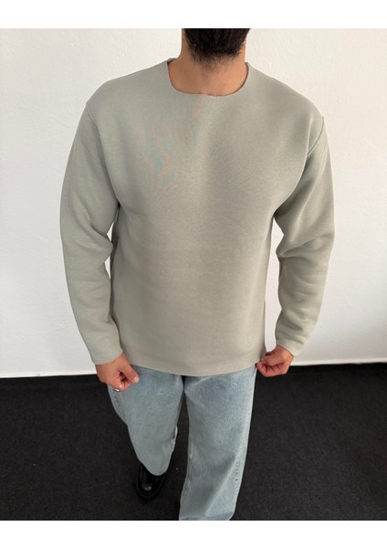 Erkek Lazer Kesim Içi Şardonlu Hafif Kalın Oversize Bol Kesim Sweatshirt modelleri