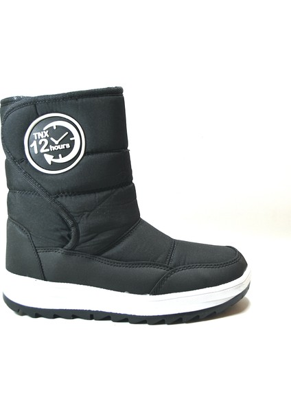 Aw.25 Siyah & Bej Kürklü Cırtlı Kız Çocuk Kar Bot