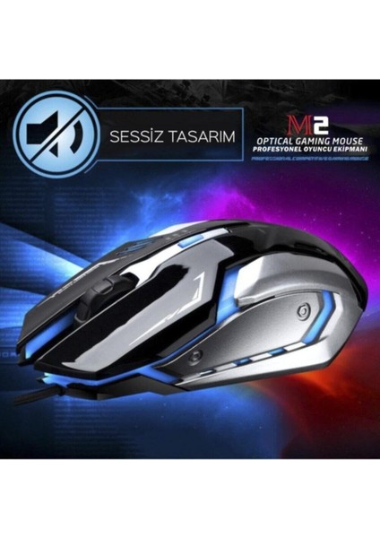 Gaming Mouse M2 Rgb Işıklı Optik Oyuncu Faresi - Gaming Mouse