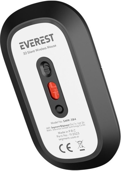 Mouse 3D Sessiz Wireless Elektronik Pilli SMW-384 Siyah