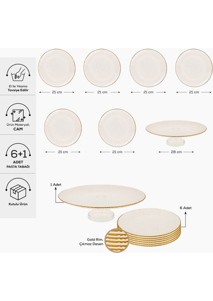Tuana 7 Parça Pasta / Tatlı Seti