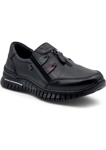 Z006 Kadın Deri Comfort Ayakkabı - Siyah - 37 modelleri