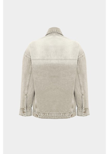 Premium Kar Yıkama Oversize Kadın Jean Ceket modelleri