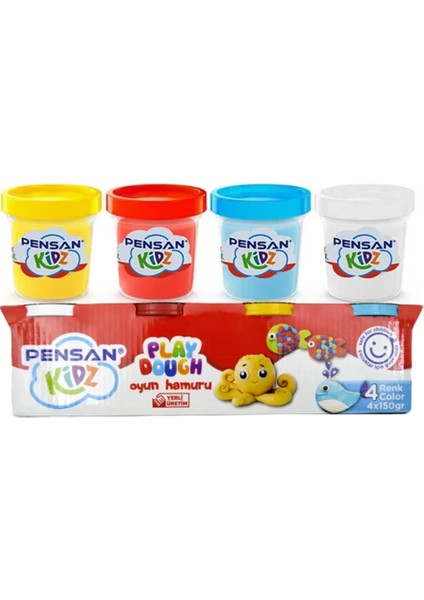 Kidz Oyun Hamuru Büyük Boy (4*150) gr 4 Lü