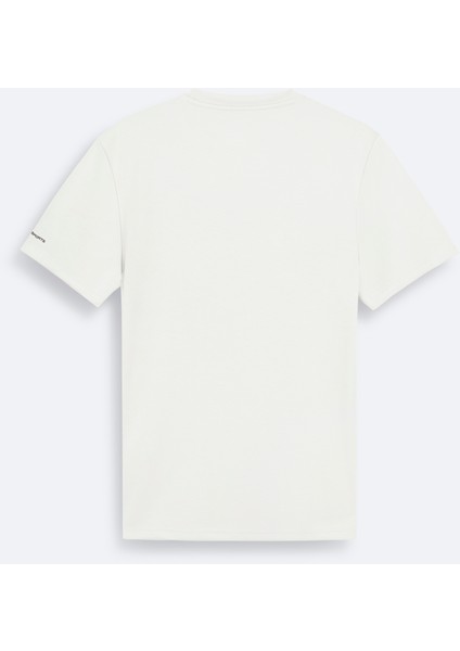 Erkek Beyaz Bisiklet Yaka Jakarlı T-shirt A41y1167