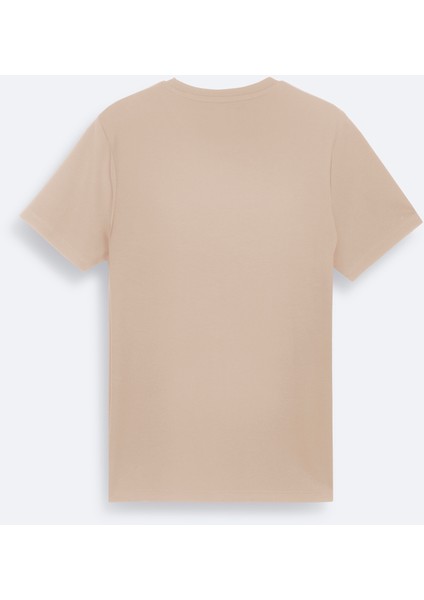 Erkek Vizon Baskılı Bisiklet Yaka İnterlok T-Shirt A41Y1175