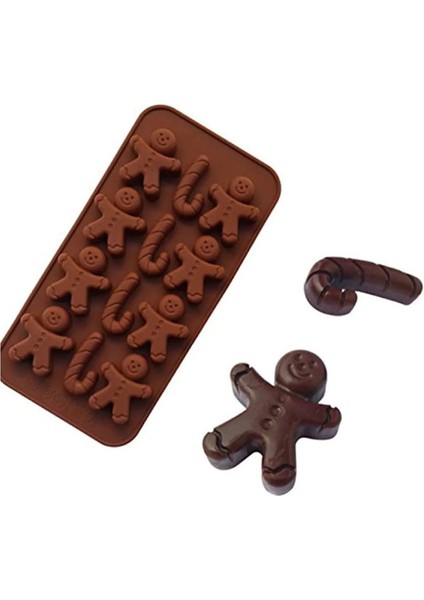 Gingerman Yılbaşı Temalı Ginger Adam Şeker Hamuru Sabun Mum Kokulu Taş Pasta Çikolata Kalıbı fırsatları
