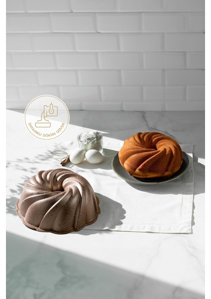 Buket Rose Gold Döküm Kek Kalıbı 24 cm