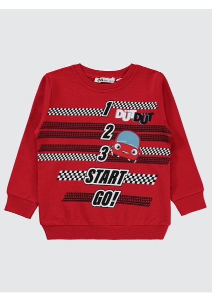 Erkek Çocuk Sweatshirt 2-5 Yaş Kırmızı