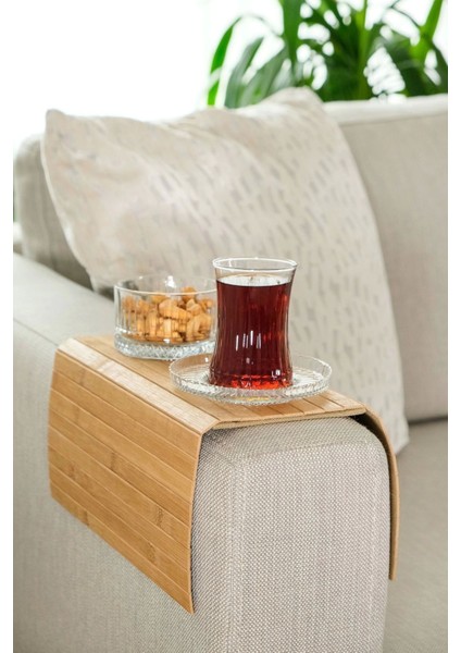 Rhea - Katlanabilir Bambu Kolçak Tepsi Portatif Koltuk Kolu Sehpa Çekyat Yan Kol Tepsisi 29 x 40 cm fiyatları