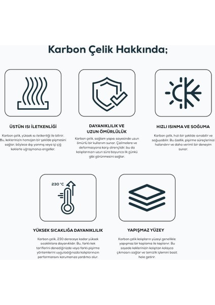 Multichef Mito Silver 3 Parça Karbon Çelik Kek Kalıbı Seti