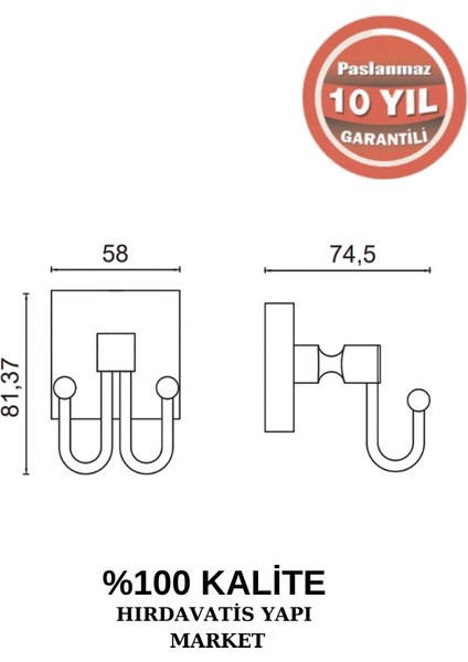 Paslanmaz Pirinç Kumru Kare Havluluk fiyatları