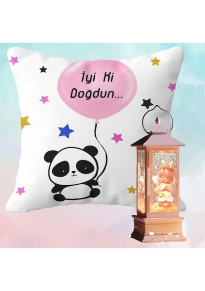 Iyi Ki Doğdun Yastık & Bir Dilek Tut Dilek Perisi Işıklı Özel Tasarım Sim Kar Küresi
