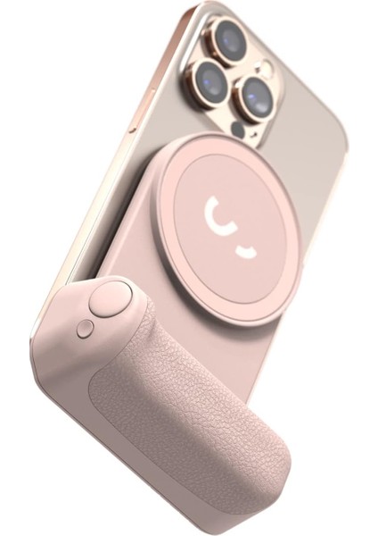 Snapgrip - Kablosuz Tetikleme Düğmeli Mobil Pil Kolu - Herhangi Bir Telefona Uyacak Manyetik Tutucu - Qi Kablosuz Şarj ile Dahili Harici Pil